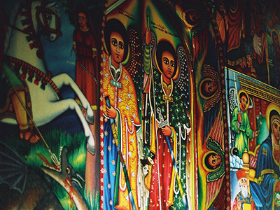 Murals in the Ura Kidane Mehret church - Guillaume Petermann