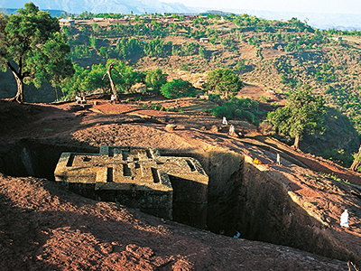 Bete Giyorgis (Saint Georges), une des Églises rupestres de Lalibela - Mohammed Torche